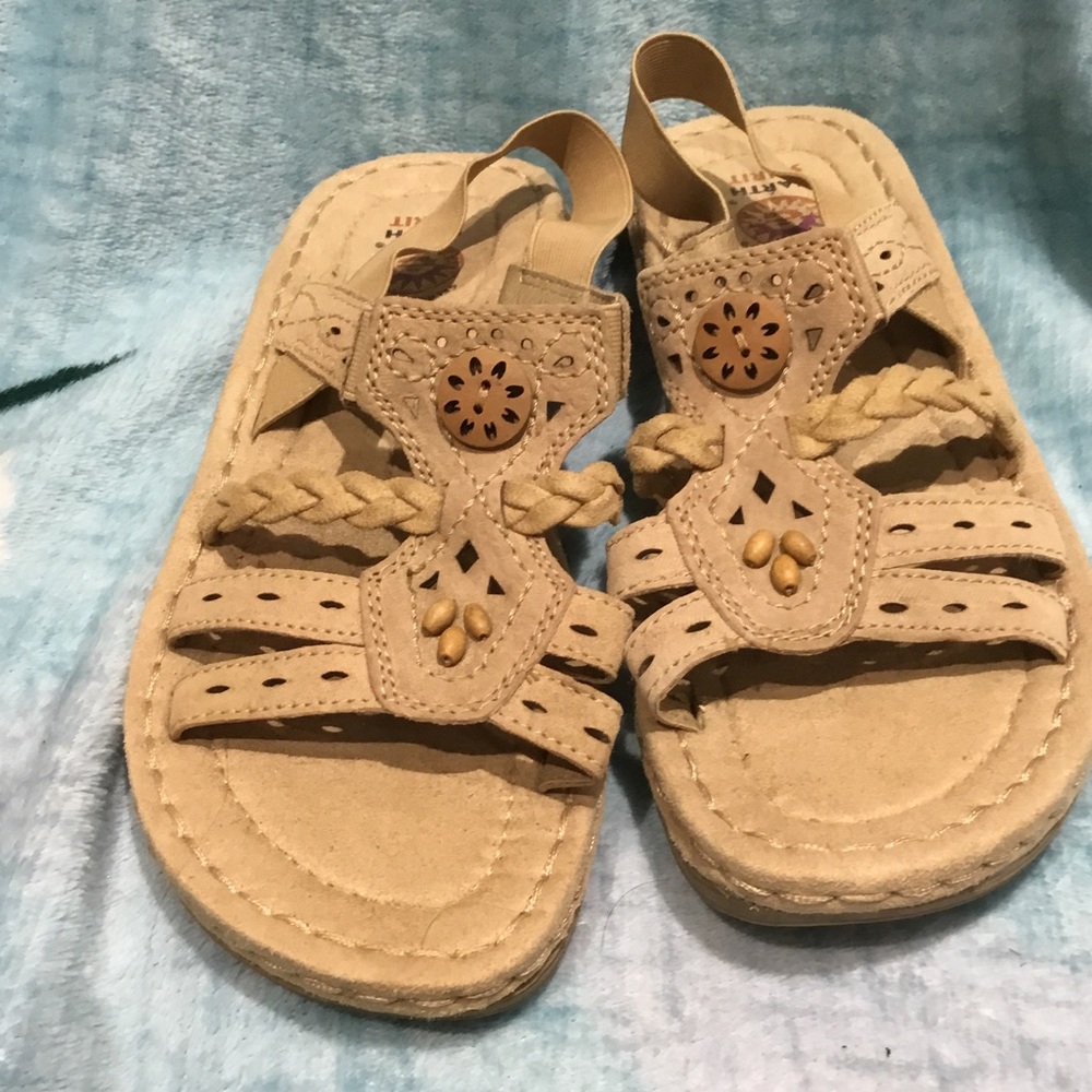 Women’s Beige Braided Strap Sandals - Comfortable Summer Footwear